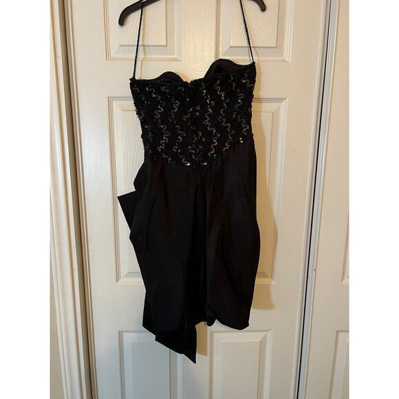 Vintage Susan Roselli For Vijack Black Strapless Style 80s Evening Dress (S/M) - Picture 2 of 3